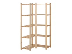 Estantería esquinera de 5 niveles organizador de almacenaje estantería para cocina salón sótano interior 170 cm pino 02_0000624