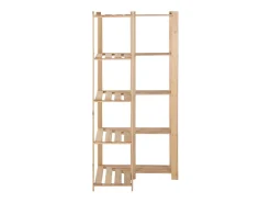 Estantería esquinera de 5 niveles organizador de almacenaje estantería para cocina salón sótano interior 170 cm pino 02_0000624