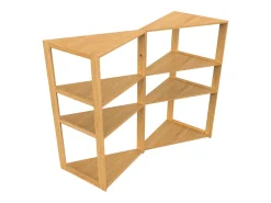 Estantería Esquinera en Bambú con 3 Niveles Canoply 80x36.6x33.5cm Thinia Home