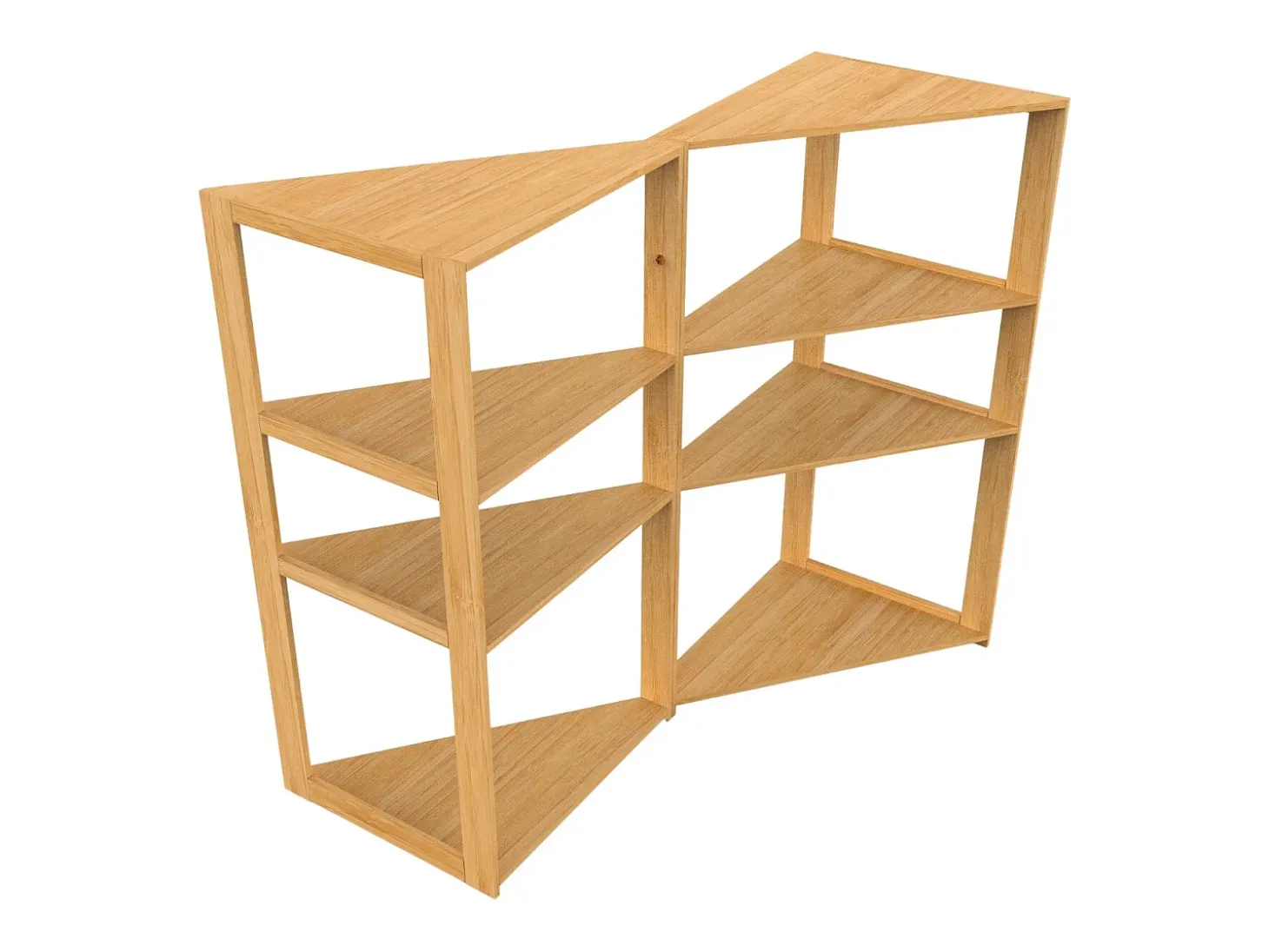 Estantería Esquinera en Bambú con 3 Niveles Canoply 80x36.6x33.5cm Thinia Home