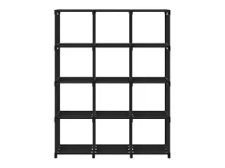 Estantería expositora 12 cubos Negro 103x30x141 cm Tela
