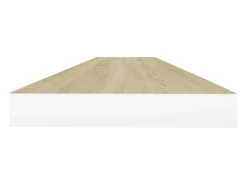 Estantería flotante de pared roble y blanco 120x23,5x3,8 cm MDF