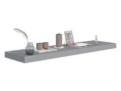 Estantería flotante de pared gris 90x23,5x3,8 cm MDF