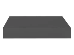 Estantería flotante de pared 2 piezas Gris Brillo 23x23,5x3,8 cm MDF