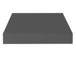 Estantería flotante de pared 2 piezas Gris Brillo 23x23,5x3,8 cm MDF