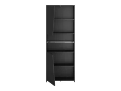 Estantería Gaming con LED negro 6 estantes moderna 180x67x28 cm