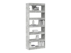 Estantería Gris hormigón 80 x 30 x 198 cm Madera contrachapada