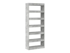 Estantería Gris hormigón 80 x 30 x 198 cm Madera contrachapada