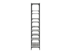 Estantería hierro y madera ingeniería gris Sonoma 100x32x170 cm