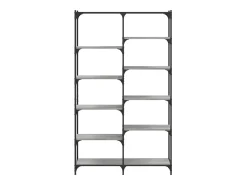 Estantería hierro y madera ingeniería gris Sonoma 100x32x170 cm