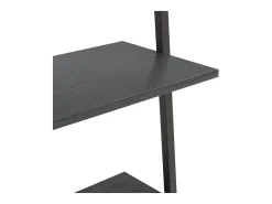 Estantería inclinada de 5 baldas negro 64x34x185,5 cm