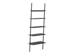 Estantería inclinada de 5 baldas negro 64x34x185,5 cm ES754890