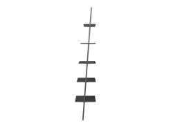 Estantería inclinada de 5 baldas negro 64x34x185,5 cm ES754890