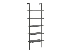 Estantería inclinada de 5 baldas negro 64x35x185 cm ES996681