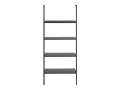 Estantería inclinada de 4 baldas negro 64x35x152,5 cm ES304588