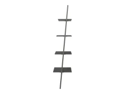 Estantería inclinada de 4 niveles negro 64x34x150,5 cm