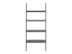 Estantería inclinada de 4 niveles negro 64x34x150,5 cm