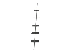 Estantería inclinada de 5 niveles negro 64x34x185,5 cm