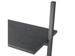 Estantería inclinada de 5 niveles negro 64x34x185,5 cm