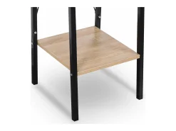 Estantería independiente de metal y madera con 4 baldas modelo marrón y negro 19_0000581