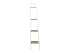 Estantería independiente de metal y madera con 4 baldas color blanco 19_0000586