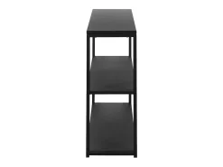 Estantería industrial baja de metal de 3 niveles, 120cm negro