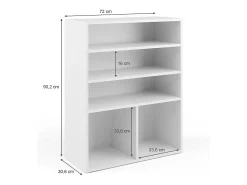 Estantería infantil blanco 72x30.6x90.2 luigi