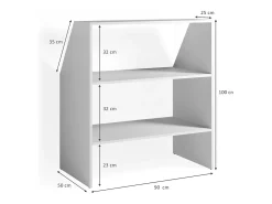 Estantería infantil blanco 90x50x100