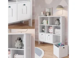 Estantería infantil blanco 103.6x32.6x113.4 ajaton