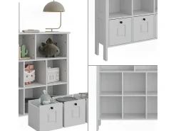 Estantería infantil blanco 103.6x32.6x113.4 ajaton