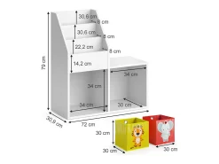 Estantería infantil blanco 30.9x72x79 luigi