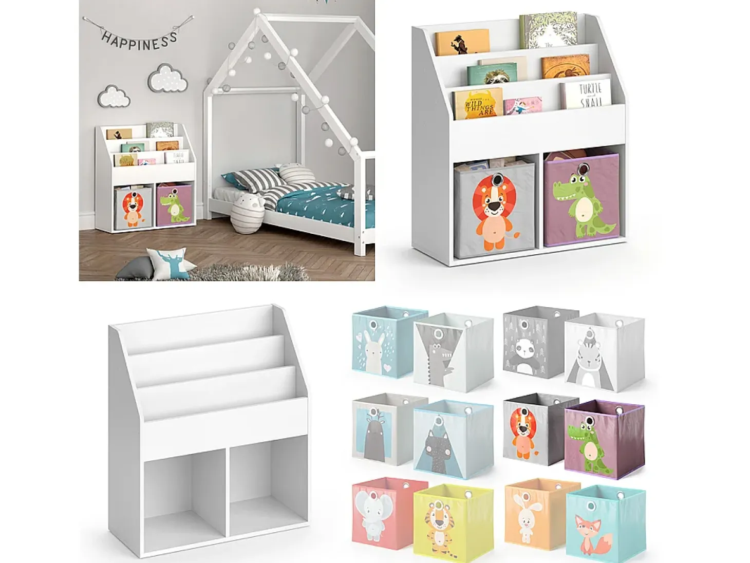 Estantería infantil blanco 72x30.7x79 luigi