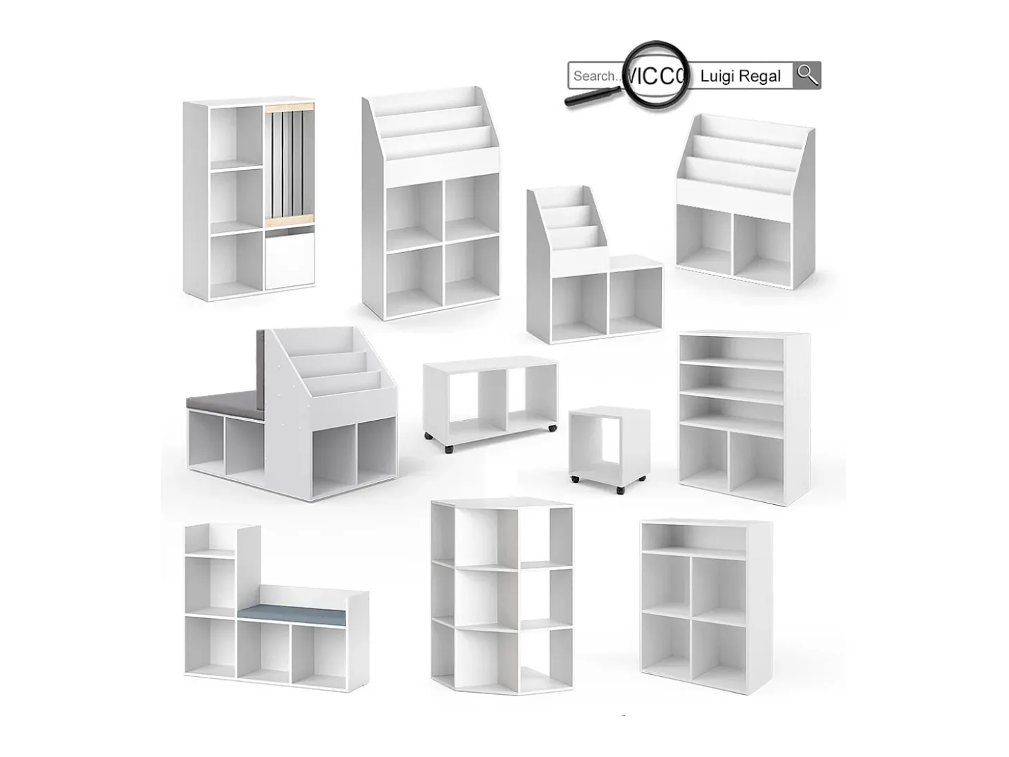 Estantería infantil blanco 72x30.7x79 luigi