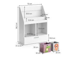 Estantería infantil blanco 72x31.2x96.2 luigi