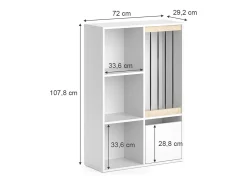 Estantería infantil blanco 29.2x72x107.8 luigi
