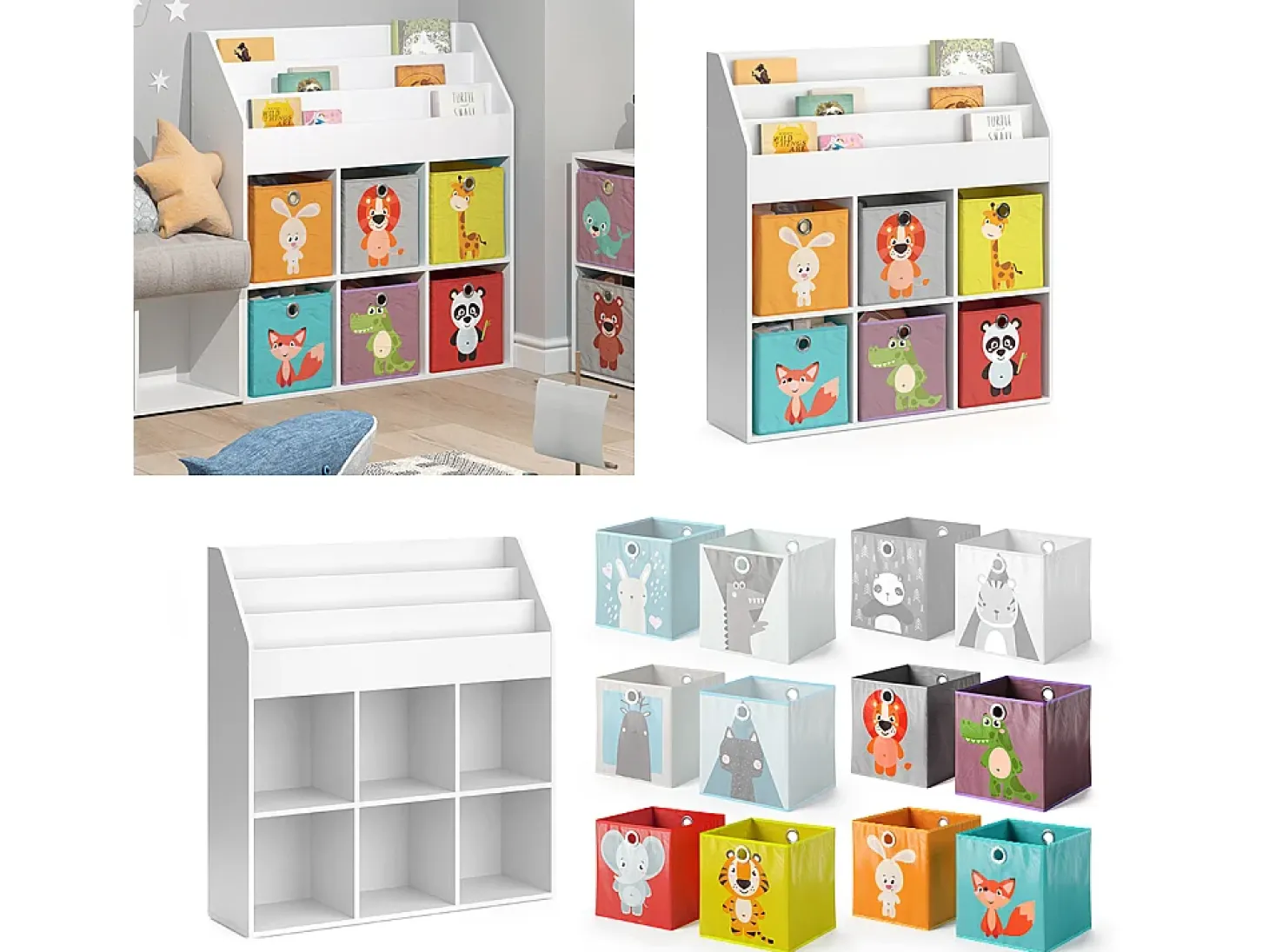 Estantería infantil blanco 107.2x31.2x114.2 luigi