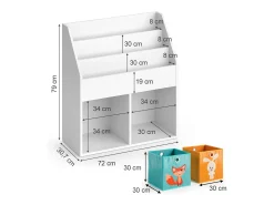 Estantería infantil blanco 72x30.7x79 luigi