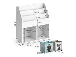 Estantería infantil blanco 72x30.7x79 luigi