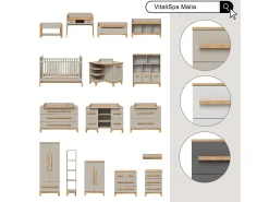Estantería infantil blanco/artesano 98.4x32.6x113.4 malia