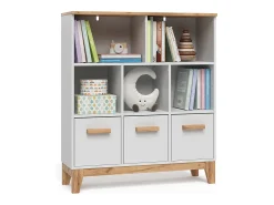 Estantería infantil blanco/artesano 98.4x32.6x113.4 malia