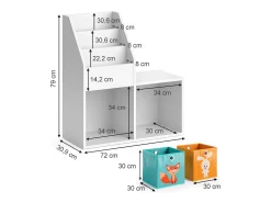 Estantería infantil blanco 72x30.9x79 luigi