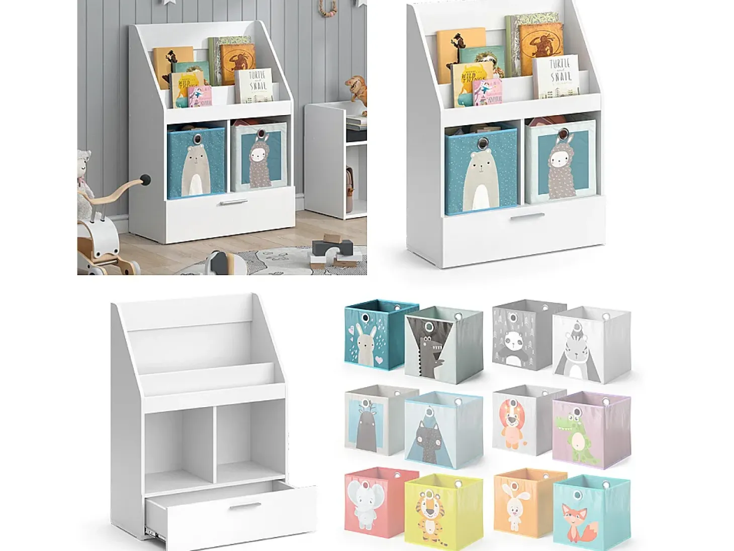 Estantería infantil blanco 72x31.2x96.2 luigi