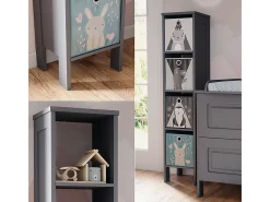 Estantería infantil gris 35.2x30.6x159.5 ajaton