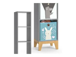 Estantería infantil gris 35.2x30x159.5 malia