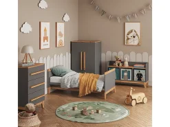 Estantería infantil gris/artisan 98.4x32.6x113.4 malia