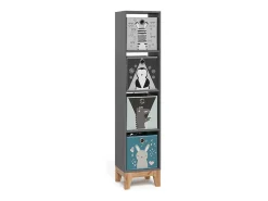 Estantería infantil gris/artisan 35.2x30x159.5 malia