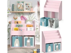 Estantería infantil rosa 72x30.7x79 luigi