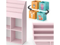 Estantería infantil rosa 72x31.2x114.2 luigi