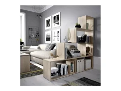 Estantería Iznatoraf en roble natural 145 cm(alto)145 cm(ancho)29 cm(fondo).