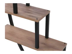 Estantería Kailua 1289, Abierta sin pared trasera, Metal|Aglomerado laminado, 180x75x35cm